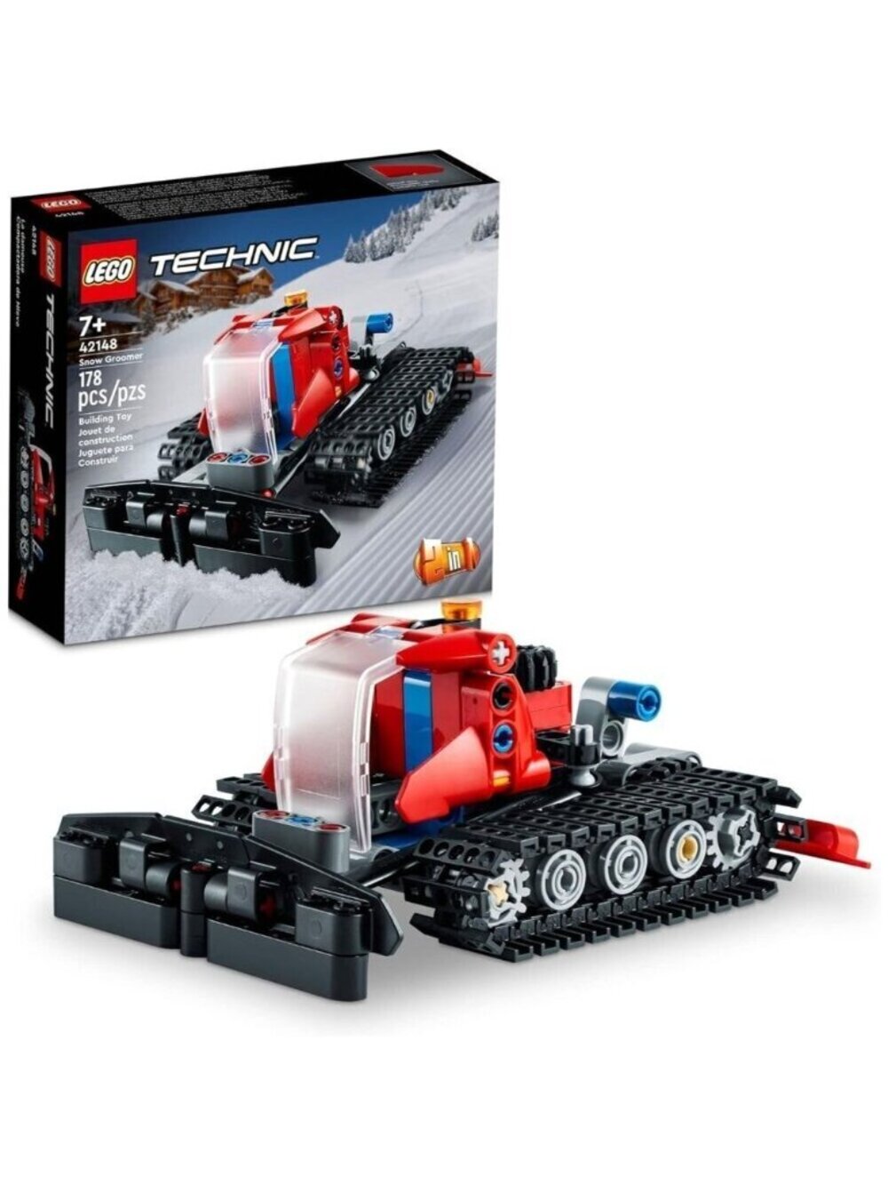 Kids Technic Snow Groomer Vehicle Model Set Engineering Toy Winter Birthday Gift